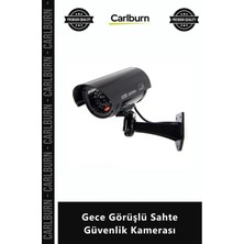 Carlburn Özel Üretim Dome Tipi Gerçekçi Görünüm LED Işıklı Caydırıcı Gece Görüşlü Sahte Güvenlik Kamerası