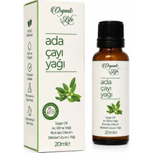 Organik Life Organic Life Adaçayı Yağı 20 ml – Bitkisel Uçucu Yağ – Aromaterapi ve Kişisel Bakım