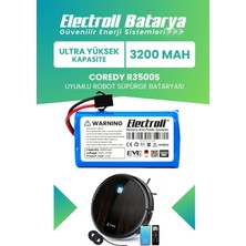 Electroll Coredy R3500s Uyumlu Batarya (ULTRA YÜKSEK KAPASİTE) 3200mah Pil Robot Süpürge Batarya Değişimi