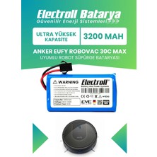 Electroll 3200mAh Eufy Robovac 12 Uyumlu Batarya Robot Süpürge İçin Yüksek Performanslı Değişim