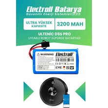 Electroll Ultenic D5S Pro Batarya (Ultra Yüksek Kapasite) 3200MAH Pil Robot Süpürge Bataryası