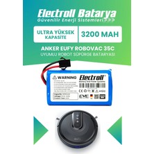 Eufy Robovac 35c Batarya (ULTRA YÜKSEK KAPASİTE) 3200mah Pil Akıllı Robot Süpürge Batarya Değişimi