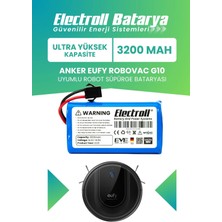 Electroll Eufy Robovac G10 Uyumlu Batarya (Ultra Yüksek Kapasite) 3200MAH Pil Robot Süpürge Bataryası