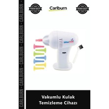 Carlburn Özel Üretim Wax Vac Hijyenik Silikon Başlıklı Pilli Pratik Hassas Vakumlu Kulak Temizleme Cihazı