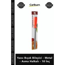 Carlburn #bıçakbileyici Profesyonel Kasap Masatı Mutfak Yassı Bıçak Bileyici Metal Asma Halkalı 10 Inç
