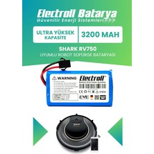 Electroll Shark Ion Rv750 Uyumlu Batarya (ULTRA YÜKSEK KAPASİTE) 3200mah Pil Robot Süpürge Batarya Değişimi