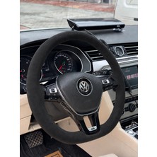 Hasakman Vw T-Roc Direksiyon Kılıfı Alcantara Süet Monza Black Serisi Siyah 2017-2021