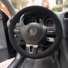 Hasakman Vw Sharan 2 Direksiyon Kılıfı Alcantara Süet Monza Black Serisi Siyah 2010-2015
