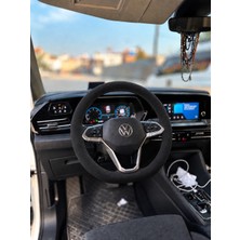 Hasakman Vw Transporter T7 Direksiyon Kılıfı Alcantara Süet Monza Black Serisi Siyah 2024-2026