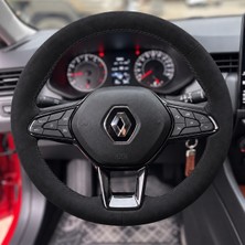 Hasakman Renault Express Direksiyon Kılıfı Alcantara Süet Monza Black Serisi Siyah 2021-2024