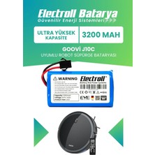 Electroll Goovi J10c Uyumlu Batarya (ULTRA YÜKSEK KAPASİTE) 3200mah Pil Robot Süpürge Batarya Değişimi