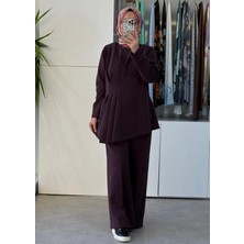 Nuss 1044 Pantolonlu Takım Mürdüm