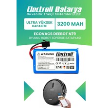 Electroll Ecovacs Deebot N79 Uyumlu Batarya (ULTRA YÜKSEK KAPASİTE) 3200mah Pil Robot Süpürge Batarya Değişimi