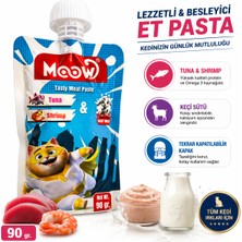 TeknoKapsül Moow Taze Ton Balıklı Karidesli ve Keçi Sütlü Kedi Et Ezmesi 90 gr