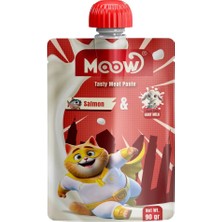 TeknoKapsül Moow Taze Somon Balıklı Keçi Sütlü Kedi Et Ezmesi 90 gr