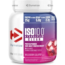 Dymatize Iso 100 Hydrolyzed Izole Clear Protein 512 gr - Wild Berry Lollipop Flavour