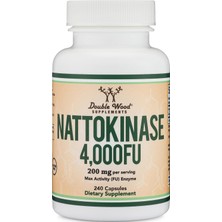 Double Wood Supplements Nattokinase 4,000 Fu, Supports Healthy Circulation, 240 Capsules