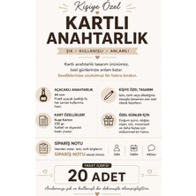 Punky Design 20 Adet Ayıcık Temalı Hoş Geldin Bebek-Doğum Günü-Mevlit Hediyeliği Kartlı Anahtarlık