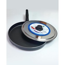 Kazan Hobi 32 cm Teflon Kapaklı Balık ve Gözleme Tavası | 32 cm Çap, Teflon Kaplama, Kapaklı Tasarım, Balık Tavası, Gözleme Tavası