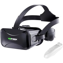 Kazan Hobi Vrpark J30 3.5 mm Kulaklıklı 3D Sanal Gerçeklik Gözlüğü + Vr Kablosuz Bluetooth KUMANDA-AL4753