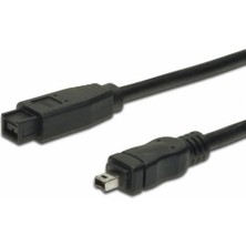 Kazan Hobi Firewire 800 Bağlantı Kablosu, 9 Pin Erkek - 4 Pin Erkek, 1.80 Metre, Awg: 26/28, Ieee 1394-2008, Ul, Siyah Renk