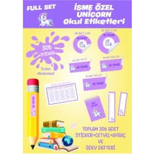 Kazan Hobi Okul Etiketi Full Set 306 Sevimli At/kalem Etiketi Isimli Kişiye Özel