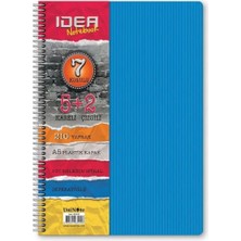 Kazan Hobi Defter, Çınar Idea 6+2 240 Yaprak 8 Bölmeli A5 Boyut (17X24 Cm) Separatörlü Spiralli Okul Defteri Dayanıklı Pp Plastik Sert Kapak Kareli Çizgili Ayraçlı Seperatörlü Ders ve Not Defteri