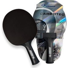 Kazan Hobi Donic- Üniseks – Yetişkin Masa Tenisi Raketi Carbotec 3000, %50 Karbon, 2,1 mm Sünger, Engery Qrc-Ittf Kaplama, Içbükey, 758220, Çok Renkli, Tek Beden