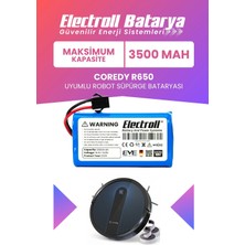 Electroll Coredy R650 Uyumlu Batarya (Maksimum Kapasite) 3500MAH Pil Akıllı Robot Süpürge Bataryası