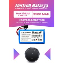 Electroll Ecovacs Deebot 500 Uyumlu Batarya (Maksimum Kapasite) 3500MAH Pil Robot Süpürge Bataryası
