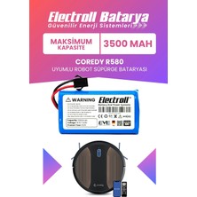 Electroll Coredy R580 Uyumlu Batarya (Maksimum Kapasite) 3500MAH Pil Akıllı Robot Süpürge Bataryası