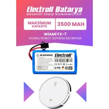 Electroll Wiami Fx7 Uyumlu Batarya (Maksimum Kapasite) 3500MAH Pil Robot Süpürge Bataryası