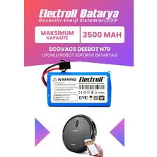 Electroll Ecovacs Deebot N79 Uyumlu Batarya (Maksimum Kapasite) 3500MAH Pil Robot Süpürge Bataryası