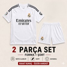 Yensa Real Madrid Mbappe 24/25 Sezon Çocuk Futbol Forması 2'li Set Forma - Şort