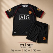 Yensa Manchester United Cr7 Siyah Çocuk Futbol Forması 2'li Set Forma - Şort