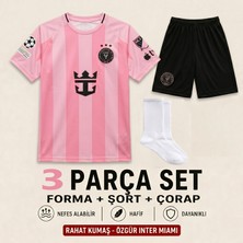 Yensa Inter Miami Messi Yeni Sezon Çocuk Futbol Forması 3'lü Set Forma - Şort - Çorap