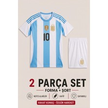 Yensa Arjantin Messi 24/25 Sezon Çocuk Futbol Forması 2'li Set Forma - Şort