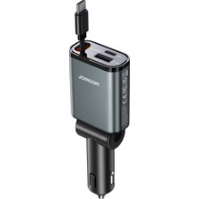 Joyroom JR-CCL07 45W 3 Port Pd+Usb Çekmeli Araç Şarj