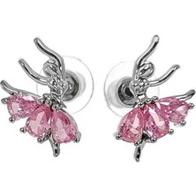 Girardi Taşlı Balerin Küpe Pembe GRDB30198-2