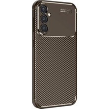 Kahveci Elektronik Store Samsung Galaxy S25 Plus Kılıf Auto Focus Karbon Kapak - Kahverengi