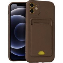 Kahveci Elektronik Store Apple iPhone 11 Kılıf Kelvin Kartvizitli Silikon - Kahverengi