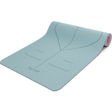Gymo Pro Series Hizalamalı 6mm Tpe Yoga Matı Pilates Minderi 183X66MM Nane Yeşili