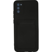 Kahveci Elektronik Store Samsung Galaxy A02S Kılıf Kelvin Kartvizitli Silikon - Siyah