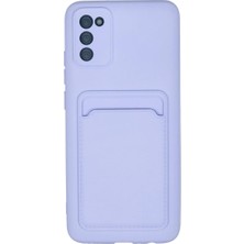 Kahveci Elektronik Store Samsung Galaxy A02S Kılıf Kelvin Kartvizitli Silikon - Lila