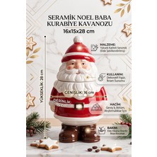 Rivo Home Decor The Mia Seramik Noel Baba Kurabiye Kavanozu 28 cm