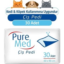 Pure Med Puremed 60X90 cm Kedi Köpek Çiş Pedi 30 Adet