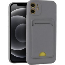Kahveci Elektronik Store Apple iPhone 11 Kılıf Kelvin Kartvizitli Silikon - Gri