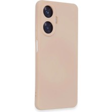 Kahveci Elektronik Store Realme C55 Kılıf Nano Içi Kadife Silikon - Pudra
