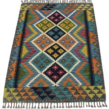 Kilim Antik El Dokuma Cerit Yörükleri Iran Yün Kilim 1792 - Yeni - Çok Renkli