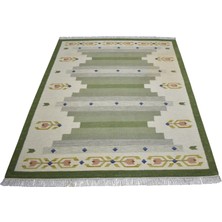 Zehra Abla Halı Yeni El Dokuma 4m2 Modern Tasarım Yün Kilim 7470